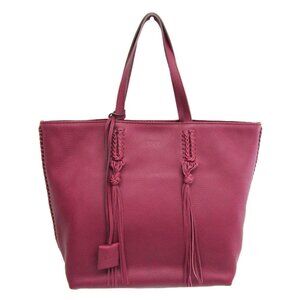 TOD'S Purple Leather Tote Bag